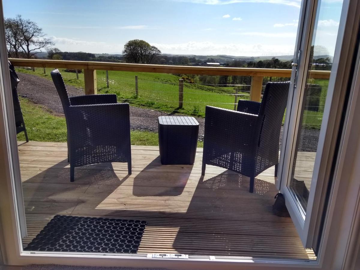 Cleeves Cabins Ailsa Luxury Lodge With Hot Tub Dalry  Exteriér fotografie