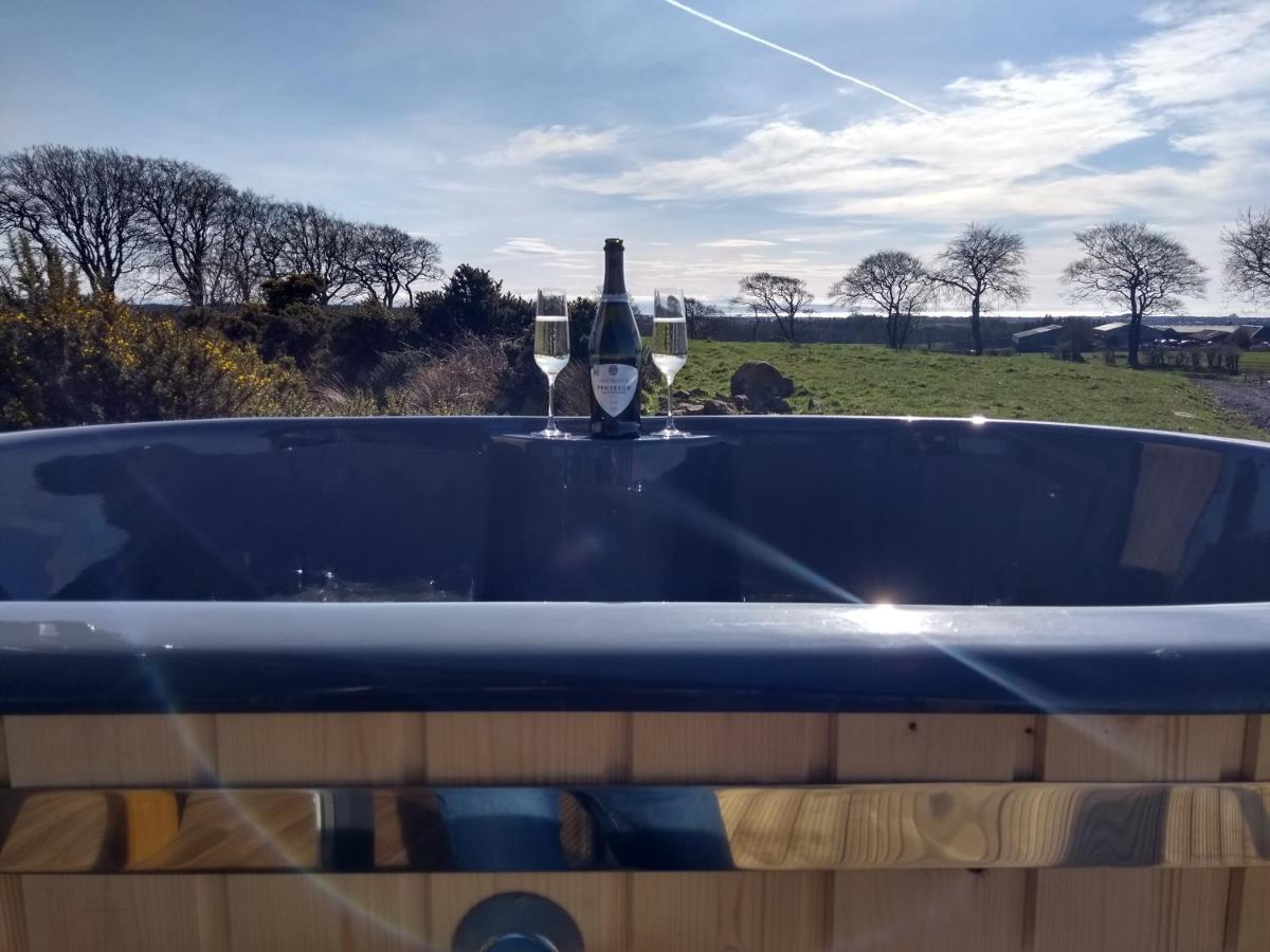 Cleeves Cabins Ailsa Luxury Lodge With Hot Tub Dalry  Exteriér fotografie