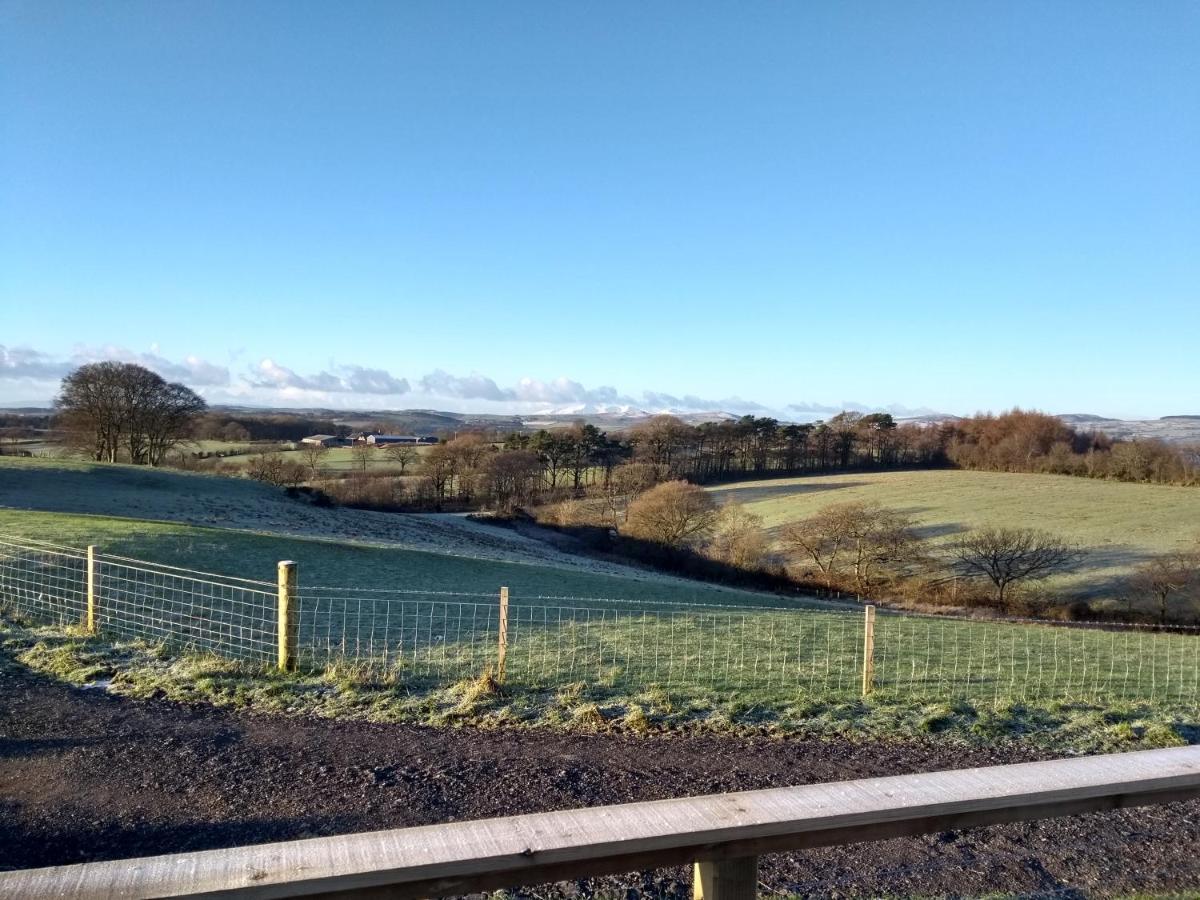 Cleeves Cabins Ailsa Luxury Lodge With Hot Tub Dalry  Exteriér fotografie